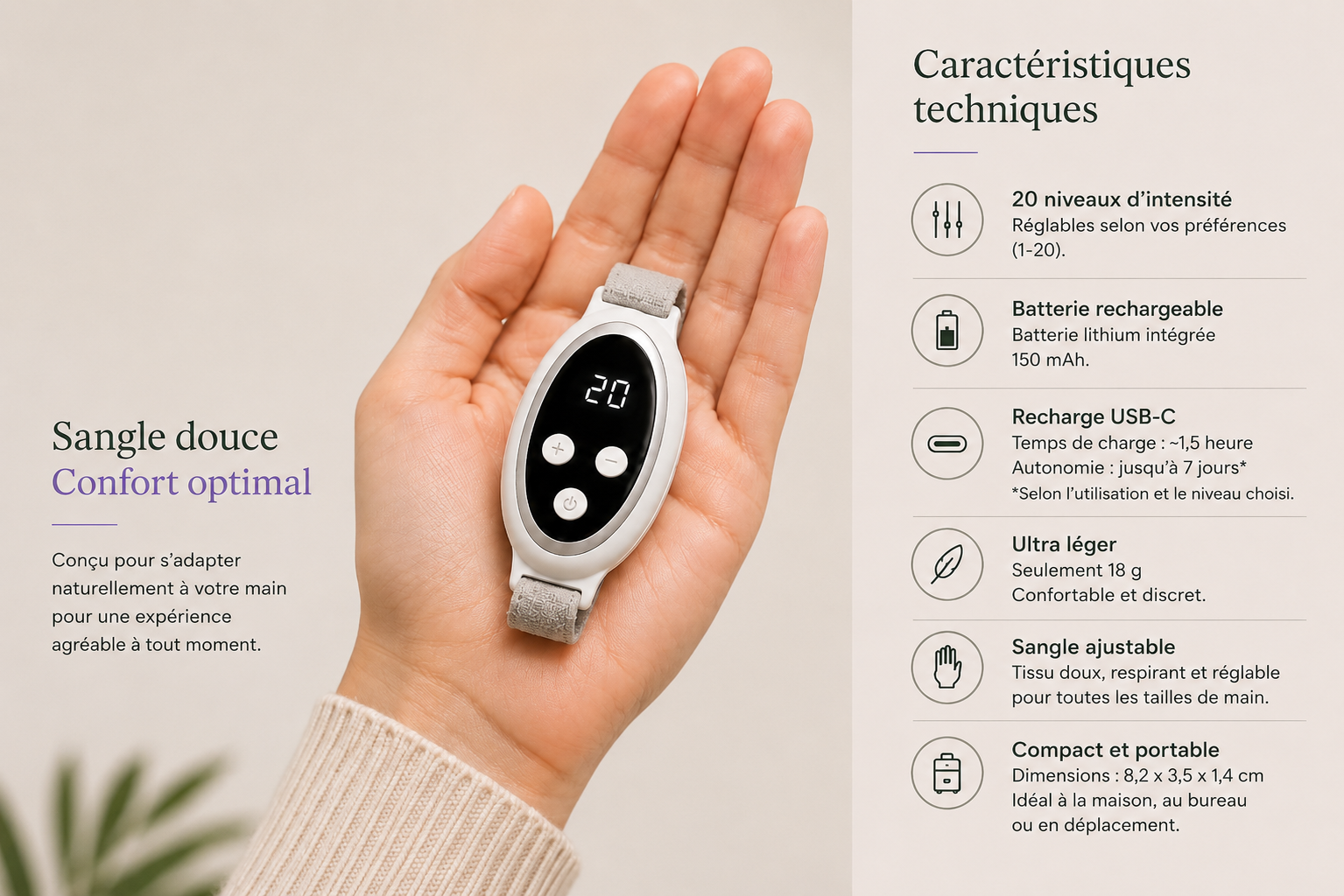 Zen’ergy Sleep™ – Bracelet de Relaxation Portable