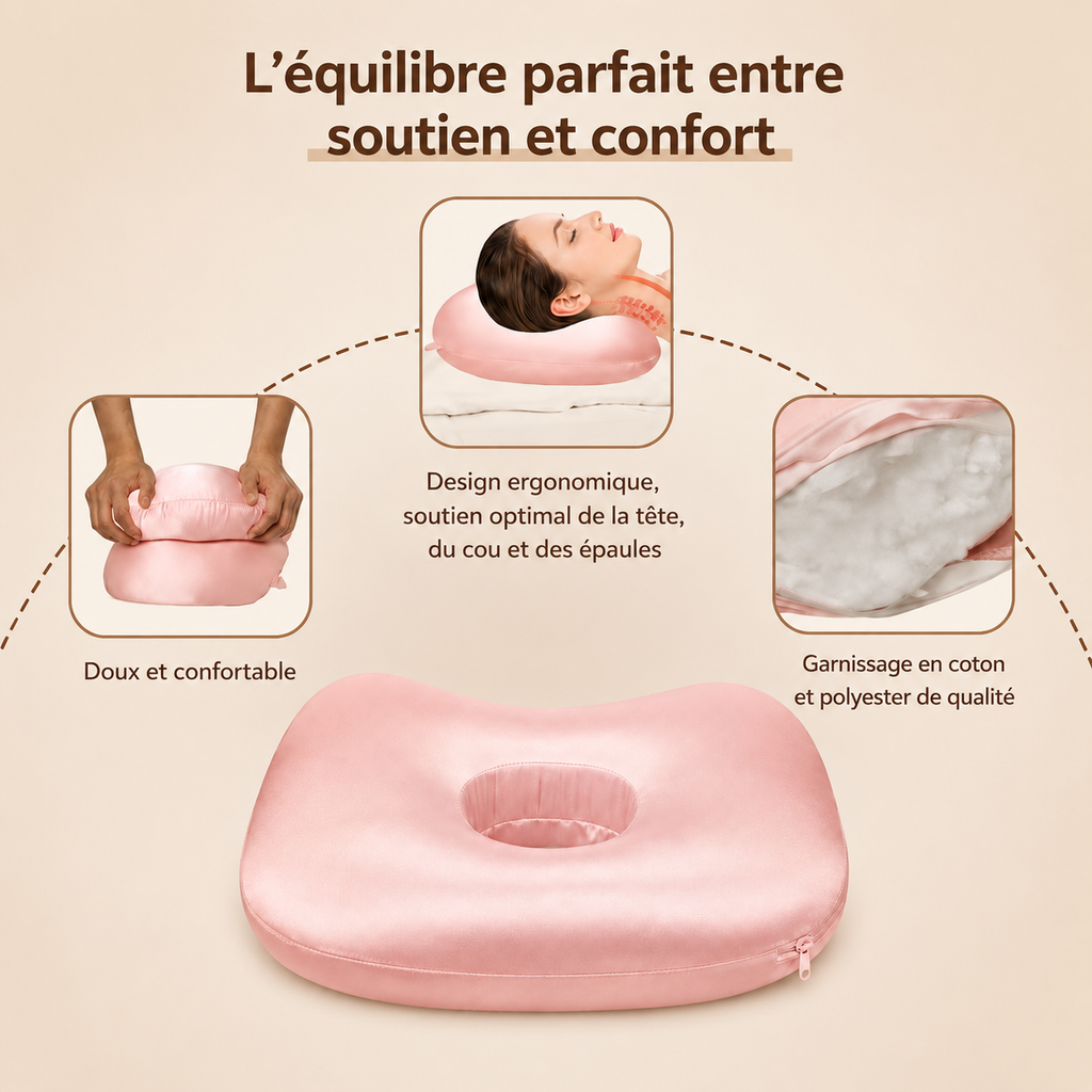 Zen’Ear™ – Oreiller Ergonomique Anti-Pression pour Oreilles Sensibles