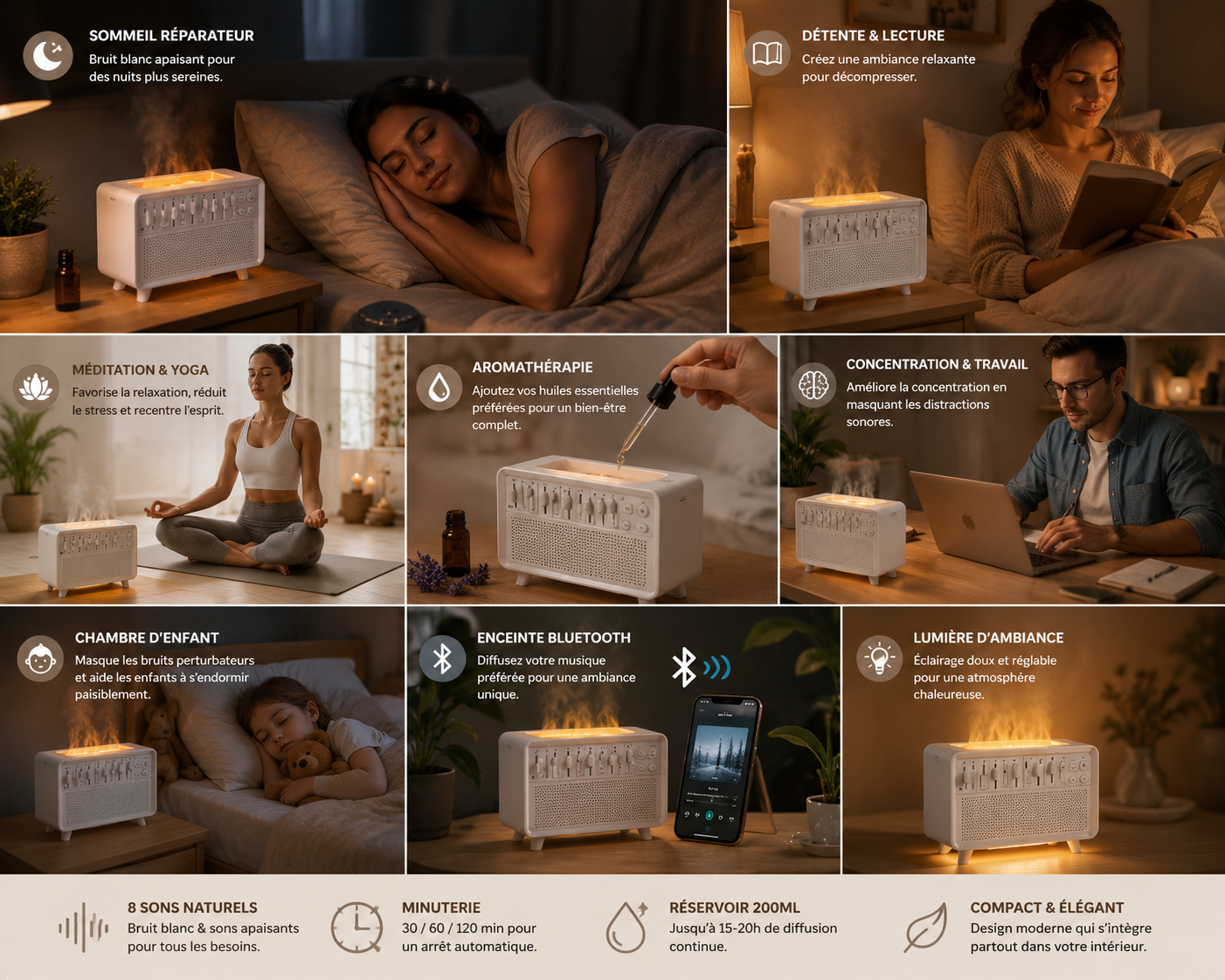 Zen’ergy Sérénité™– Diffuseur & Machine à Bruit Blanc