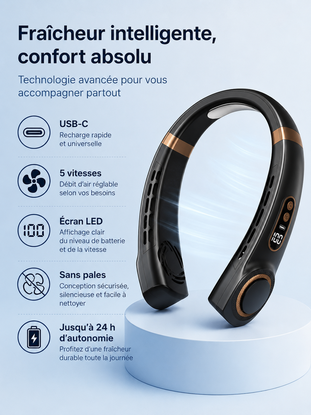 Zen’ergy ColdZen™ – Refroidisseur de Cou Portable