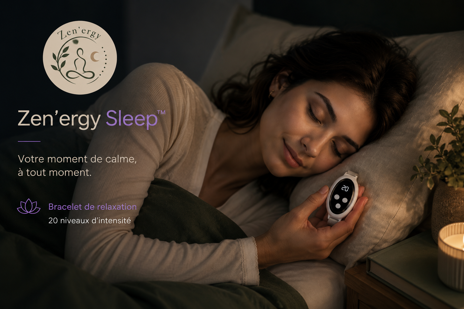 Zen’ergy Sleep™ – Bracelet de Relaxation Portable