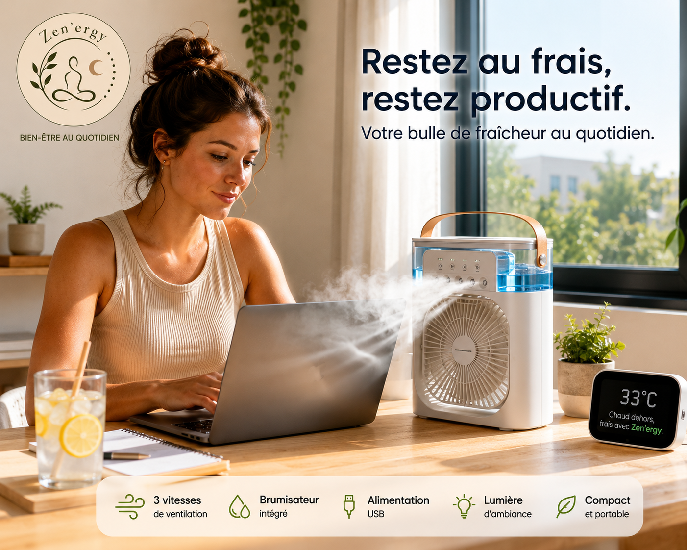 Zen’ergy™ | Rafraîchisseur d’Air Portable