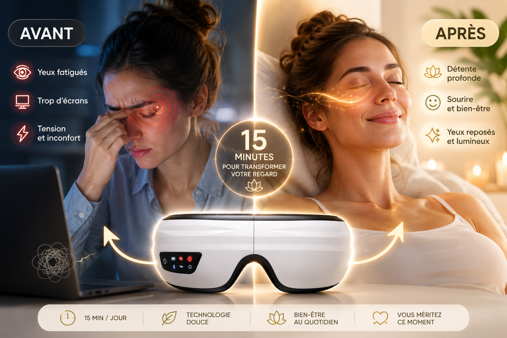 Zen’ergy VisionRelax™ – Masque de Massage Oculaire Intelligent Bluetooth